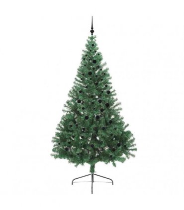 vidaXL Artificial Pre-lit Christmas Tree Green 240 cm PVC