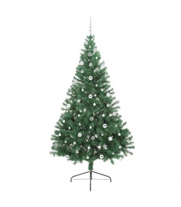 vidaXL Artificial Pre-lit Christmas Tree Green 240 cm PVC