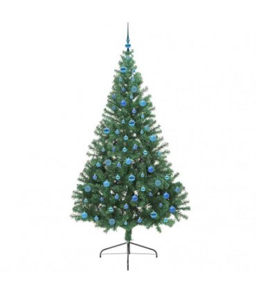 vidaXL Artificial Pre-lit Christmas Tree Green 240 cm PVC