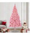 vidaXL Artificial Pre-lit Christmas Tree Pink 240 cm PVC