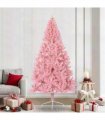 vidaXL Artificial Pre-lit Christmas Tree Pink 240 cm PVC