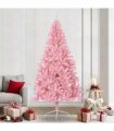 vidaXL Artificial Pre-lit Christmas Tree Pink 240 cm PVC
