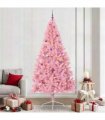 vidaXL Artificial Pre-lit Christmas Tree Pink 240 cm PVC