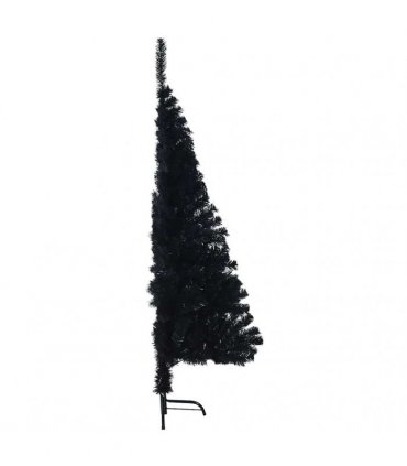 vidaXL Artificial Pre-lit Christmas Tree Black 120 cm PVC