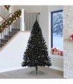 vidaXL Artificial Pre-lit Christmas Tree Black 240 cm PVC