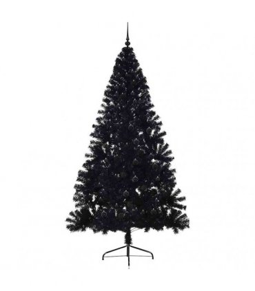 vidaXL Artificial Pre-lit Christmas Tree Black 240 cm PVC