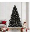 vidaXL Artificial Pre-lit Christmas Tree Black 240 cm PVC