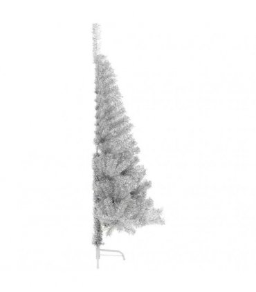 vidaXL Artificial Pre-lit Christmas Tree Silver 120 cm PET