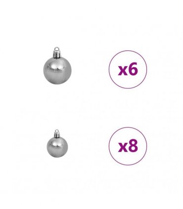 vidaXL Artificial Pre-lit Christmas Tree Silver 150 cm PET