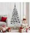 vidaXL Artificial Pre-lit Christmas Tree Silver 150 cm PET