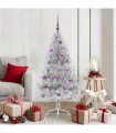 vidaXL Artificial Pre-lit Christmas Tree Silver 150 cm PET