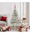 vidaXL Artificial Pre-lit Christmas Tree Silver 150 cm PET