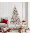 vidaXL Artificial Pre-lit Christmas Tree Silver 180 cm PET