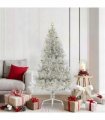 vidaXL Artificial Pre-lit Christmas Tree Silver 180 cm PET