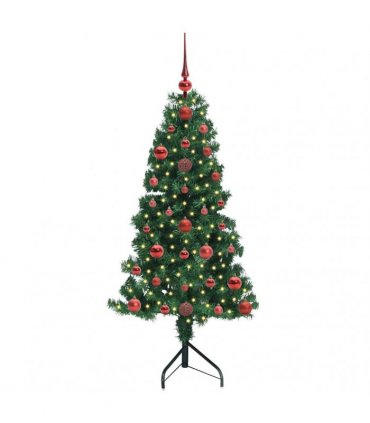 vidaXL Corner Artificial Christmas Tree Green 120 cm PVC and Metal