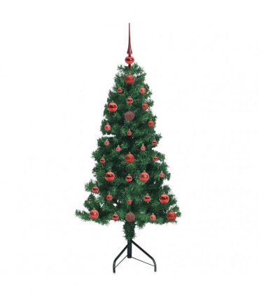 vidaXL Corner Artificial Christmas Tree Green 120 cm PVC and Metal