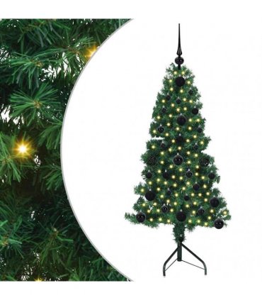 vidaXL Corner Artificial Christmas Tree Green 120 cm PVC and Metal