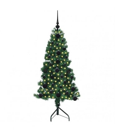 vidaXL Corner Artificial Christmas Tree Green 120 cm PVC and Metal