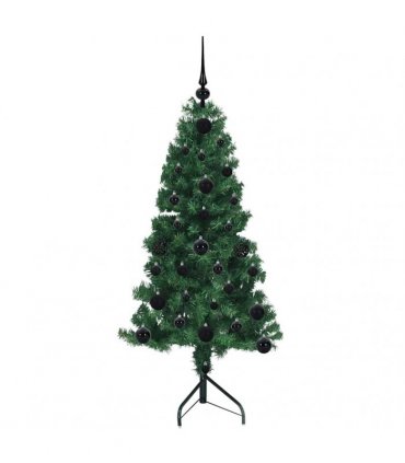 vidaXL Corner Artificial Christmas Tree Green 120 cm PVC and Metal