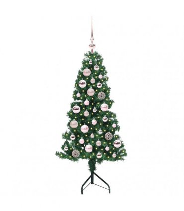 vidaXL Corner Artificial Christmas Tree Green 120 cm PVC and Metal