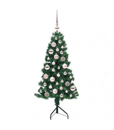 vidaXL Corner Artificial Christmas Tree Green 120 cm PVC and Metal