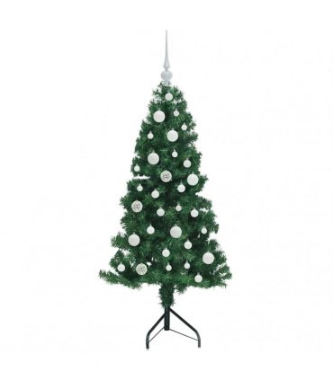 vidaXL Corner Artificial Christmas Tree Green 120 cm PVC and Metal