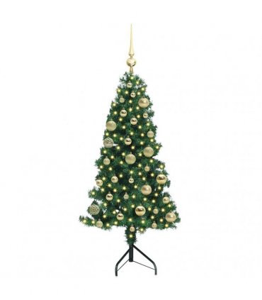 vidaXL Corner Artificial Christmas Tree Green 120 cm PVC and Metal