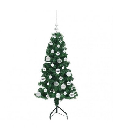 vidaXL Corner Artificial Christmas Tree Green 120 cm PVC and Metal