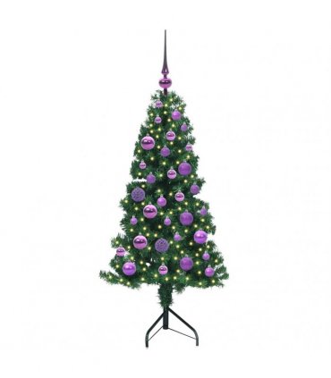 vidaXL Corner Artificial Christmas Tree Green 120 cm PVC and Metal
