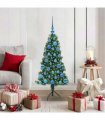 vidaXL Corner Artificial Christmas Tree Green 120 cm PVC and Metal