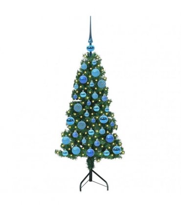 vidaXL Corner Artificial Christmas Tree Green 120 cm PVC and Metal