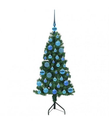 vidaXL Corner Artificial Christmas Tree Green 120 cm PVC and Metal