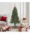 vidaXL Corner Artificial Christmas Tree Green 150 cm PVC and Metal