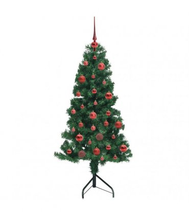 vidaXL Corner Artificial Christmas Tree Green 150 cm PVC and Metal