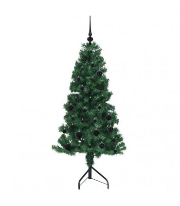vidaXL Corner Artificial Christmas Tree Green 150 cm PVC and Metal