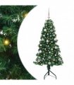 vidaXL Corner Artificial Christmas Tree Green 150 cm PVC and Metal