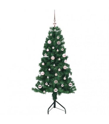 vidaXL Corner Artificial Christmas Tree Green 150 cm PVC and Metal