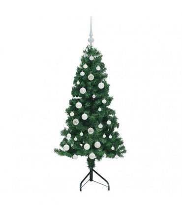 vidaXL Corner Artificial Christmas Tree Green 150 cm PVC and Metal
