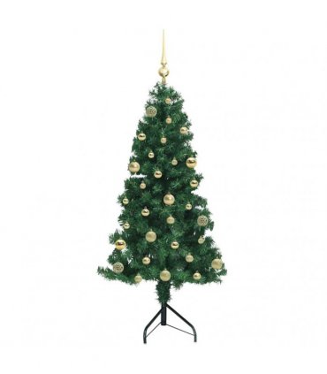 vidaXL Corner Artificial Christmas Tree Green 150 cm PVC and Metal