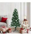 vidaXL Corner Artificial Christmas Tree Green 150 cm PVC and Metal