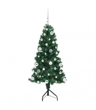 vidaXL Corner Artificial Christmas Tree Green 150 cm PVC and Metal
