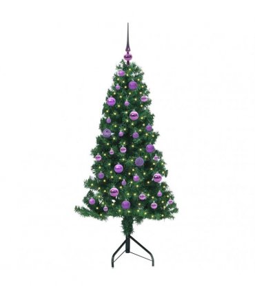 vidaXL Corner Artificial Christmas Tree Green 150 cm PVC and Metal