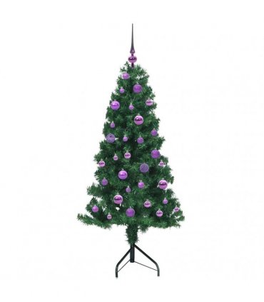 vidaXL Corner Artificial Christmas Tree Green 150 cm PVC and Metal