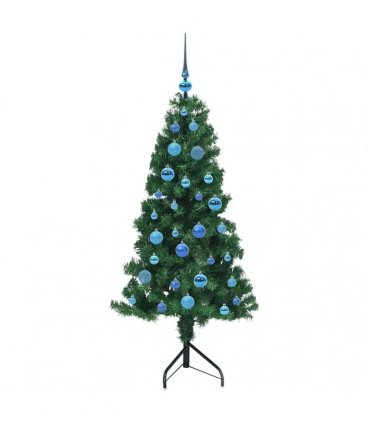 vidaXL Corner Artificial Christmas Tree Green 150 cm PVC and Metal