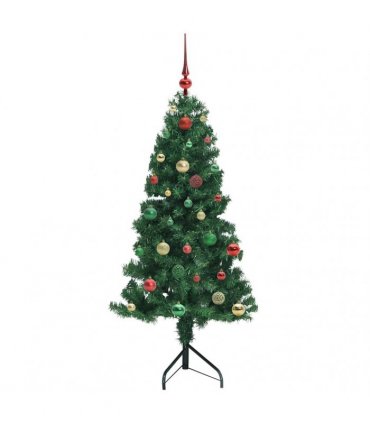 vidaXL Corner Artificial Christmas Tree Green 150 cm PVC and Metal