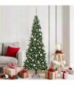 vidaXL Corner Artificial Christmas Tree Green 180 cm PVC and Metal