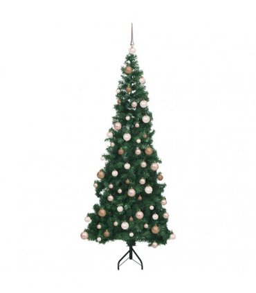 vidaXL Corner Artificial Christmas Tree Green 180 cm PVC and Metal