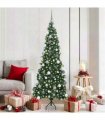 vidaXL Corner Artificial Christmas Tree Green 180 cm PVC and Metal