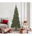 vidaXL Corner Artificial Christmas Tree Green 180 cm PVC and Metal