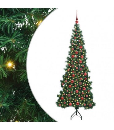 vidaXL Corner Artificial Christmas Tree Green 180 cm PVC and Metal